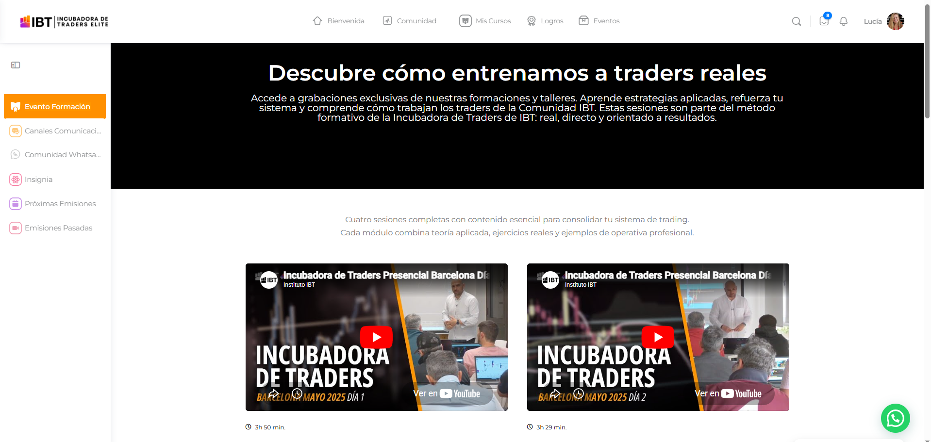 Plataforma IBT — Progresión por fases